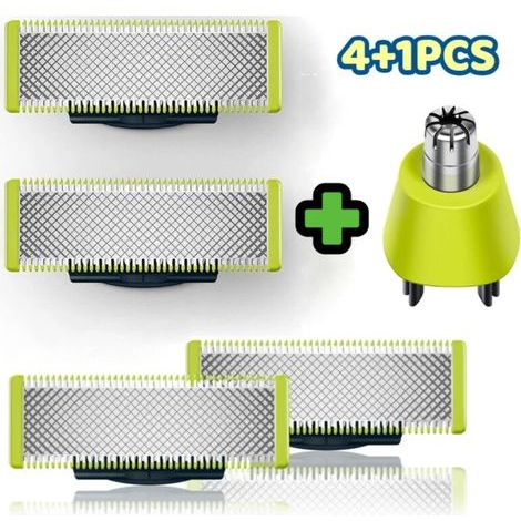 Lame di rasoio compatibili con OneBlade, lame di ricambio professionali OneBlade per uomo, confezione da 4 + 1. (1/5)