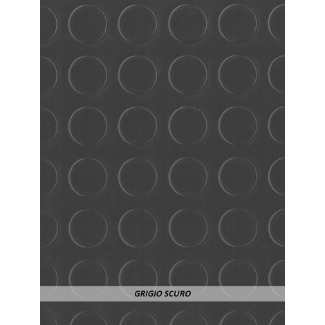 PAVIMENTO PVC BULLONATO COPRIPAVIMENTO 1MTX25MT GRIGIO SCURO -ROTOLO