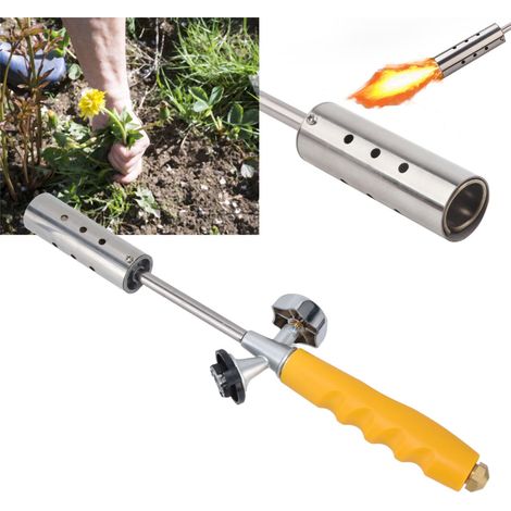 Pistolet pulvérisateur portable à trois sections pour le désherbage, le chauffage, la désinfection, l'imperméabilisation, les grillades au charbon de bois en extérieur, lance-flammes à gaz butane. (1/5)