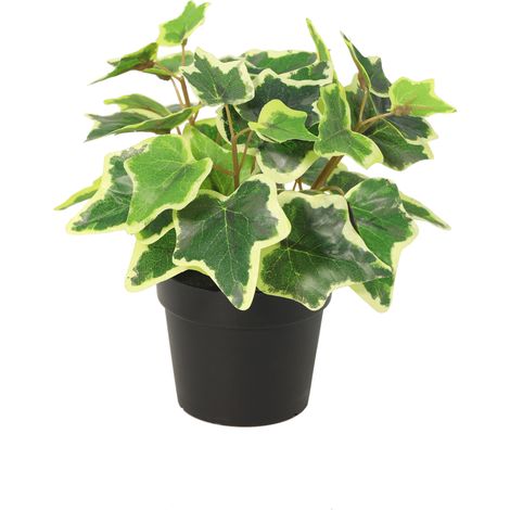 Lierre Artificiel Blanc Plante Décorative pour Intérieur Salon et Bureau - Hauteur 19 cm - PANGIVO