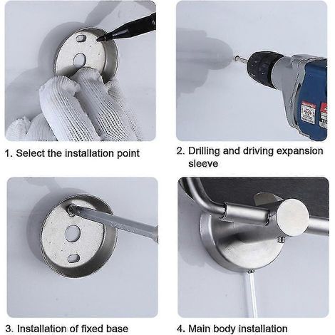 Bathroom Toilet Paper Holder Stainless Steel Tissue Paper Roll Holder Wall Mount (1/2)