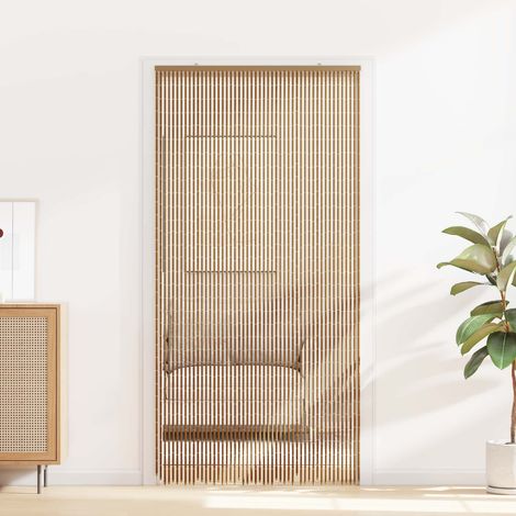 vidaXL Tenda per Porta Antinsetti multicolore 100 x 200 cm Bambù