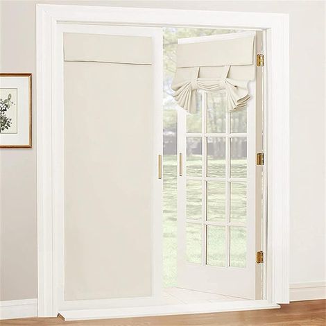 Blackout curtains for terraces, self-adhesive and thermal insulating, beige, 86 x 203 cm, 1 piece. (1/5)