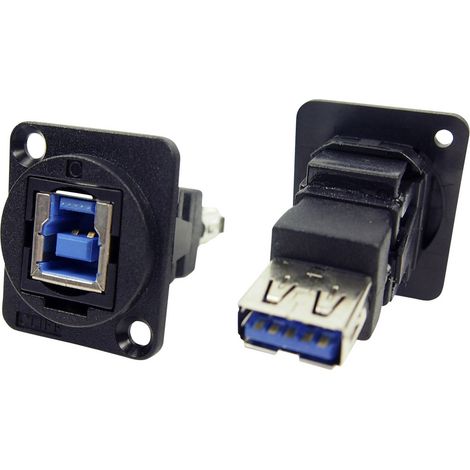XLR Adapter USB 3.0 B Buchse auf USB 3.0 A Buchse Adapter, Einbau CP30206N  CP30206N Cliff Inhalt: 1