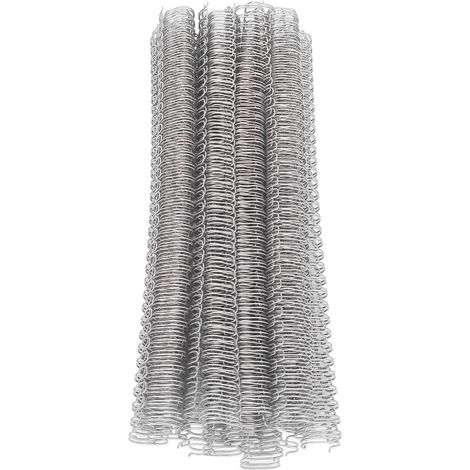 Fil de Liaison à Double Boucle, Fil de Fer à 34 Boucles, Anneau de Fil Revêtu en Nylon, capacité de Liaison à 100 Draps, Classeur de Fil de Pas 3: 1 1/2 Pouces avec 12,7 Mm de (1/5)