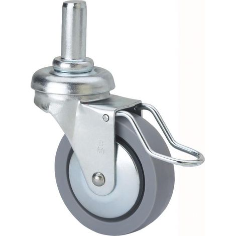 rueda giratora espiga lisa m12x29 freno varilla 33bsrfv60-bp plastico gr.liso (1/2)