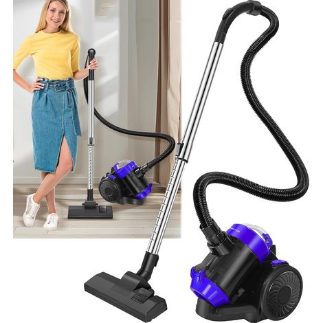 Aspirateur pour poils d'animaux 1500W - aspirateur cylindrique à sac sans poussière avec tube télescopique de 5 m, adapté à tous les nettoyages de sols, de voitures et ménagers