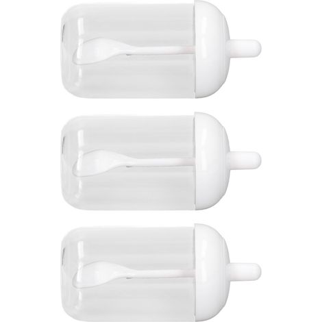 Boîte à épices 3 pièces avec cuillère, flacon à épices transparent et hermétique pour la cuisine (1/5)