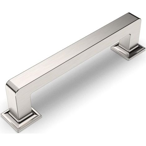 6 Pièces Poignee de Meuble Cuisine Argenté 96mm Alliage de zinc Poignées Meubles avec Vis, pour Bureaux, Tiroirs, Armoires, Placard UK0019 (1/4)