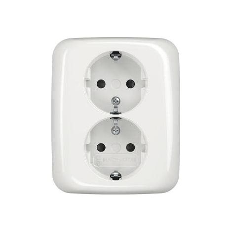 BUSCH-JAEGER 202 EUJB-214 SCHUKO DOPPELSTECKDOSE, ALPINWEIß (2TKA00003898)