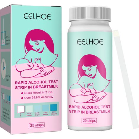 20 Bandelettes Test Alcool Lait Maternel FIRSTVIEW, Détection Rapide en 2 Min & Précise, Bandelettes Réactives pour Taux d'Alcool dans le Lait, Kit de 20 Tests (1/4)