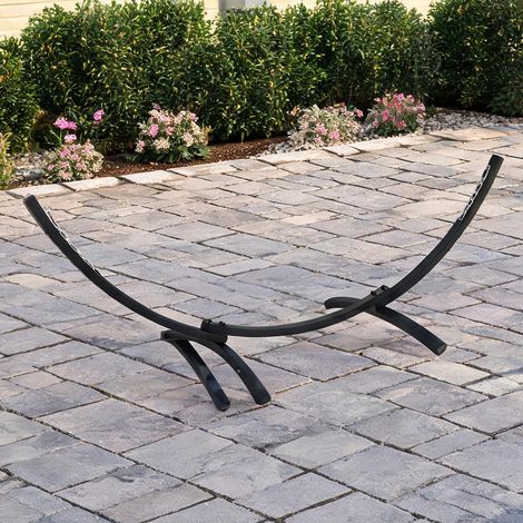 Support de hamac gris en métal 360 x 120 x 95 cm (1/5)