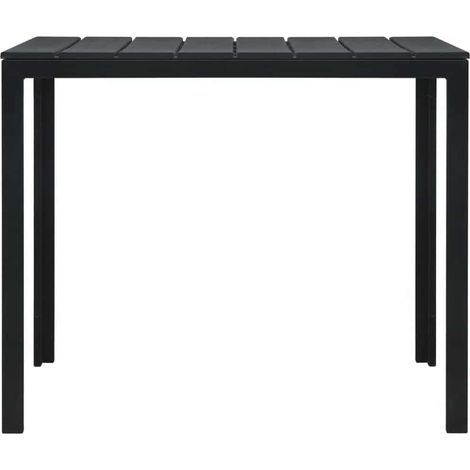 Maison Exclusive - Tavolino da Salotto Nero 78x78x74 cm HDPE Aspetto Legno (1/5)