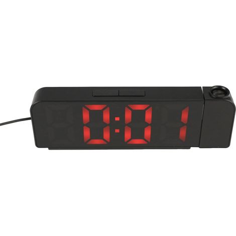 Sveglia a proiezione rotante 180 con display LED 12/24h (rosso)