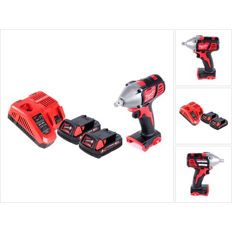 Avvitatore a impatto a batteria Milwaukee M18 BIW12-202FC 18 V 240 Nm 1/2" + 2 batterie da 2,0 Ah + caricabatterie (1/5)