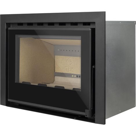 Insertable de leña Artek Vision 70 – Recuperador de calor 9 kW Rendimiento 75 % Calienta hasta 321 m³ Acero reforzado Vermiculita Cristal panorámico