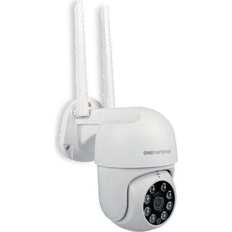 Cámara de vigilancia exterior rotativa conectada
