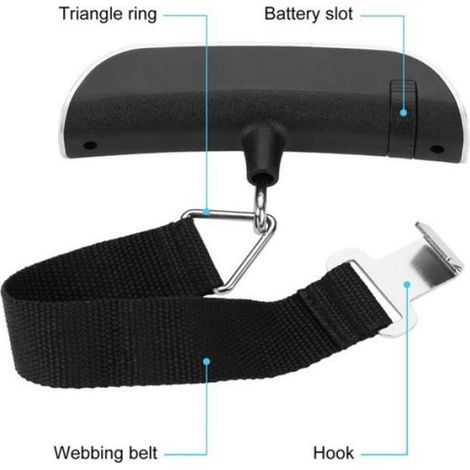 Balance De Bagages - 50 Kg - Écran Rétroéclairé - Portable - Pour Voyages Aériens - 1 Pièce (1/4)