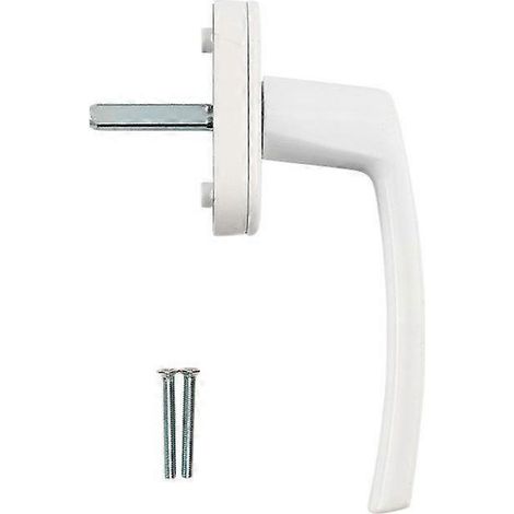 Maniglie per finestre, set da 2 pezzi, maniglie per finestre in lega di alluminio massiccio, maniglie per porte in lega di alluminio bianca, adatte per finestre e porte-finestre standard (b Db). (1/4)