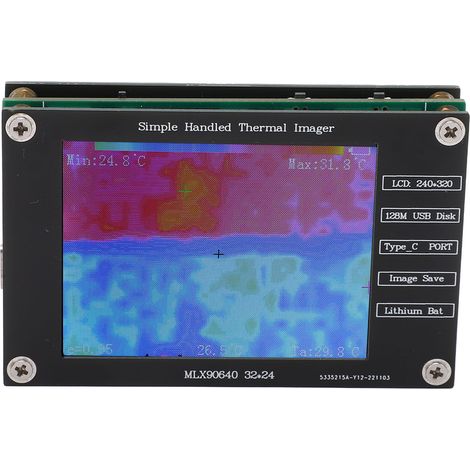 Caméra thermique infrarouge numérique portable à écran LCD 2,8 pouces, outil de mesure multifonction pour diagnostic électrique et bâtiment (1/5)