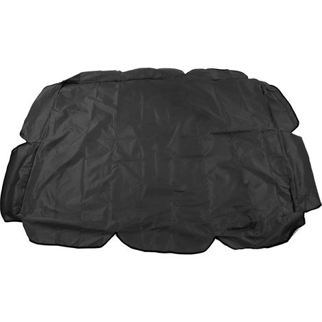 Silbernes Oxford 210D Schaukeldach, wasserdicht und UV-beständig, für Terrassen- oder Gartenstühle, 142 x 120 x 18 cm, schwarz (1/5)