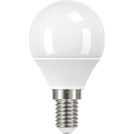 Lpe sphérique G45 E14 LED SMD 5W 4000K 490lm Cl.énerg.F 15000H opale 20058