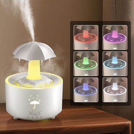 Humidificateur D'Air, 300 Humidificateur D'Air Chambre avec Télécommande et Arrêt Automatique, 7 couleurs LED Diffuseur D'Aromathérapie (1/5)