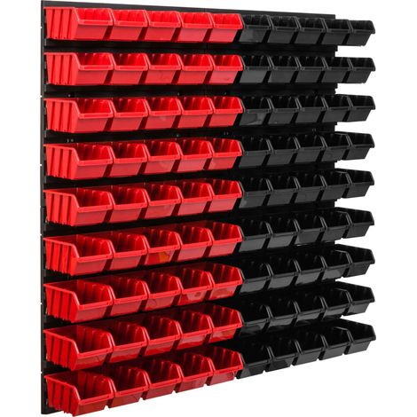 Pannello portautensili da officina 78x78 cm + 90 vassoi (1/5)