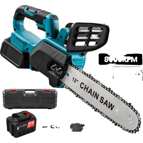Motosierra inalámbrica, motor de 1500 W, compatible con baterías de 21 V, paquete estándar. (1/2)