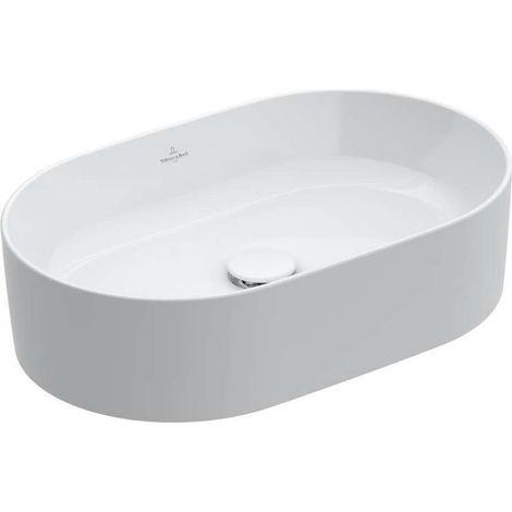 Villeroy & Boch Collaro - Lavabo da appoggio, 56x36 cm, CeramicPlus, bianco alpino 4A1956R1 (1/4)