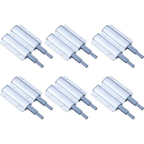 Doublé Tampon Charnière Loquet Fermetures Push to Open pour Armoire de Cuisine Porte Battante de Meuble pour Appuyer pour Ouvrir des Portes de Placard 6PCS (1/5)