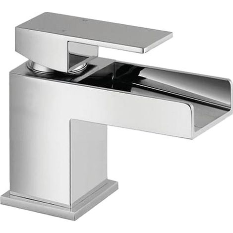 Contemporary Bathroom Mono Basin Tap – Square Lever, 145 x 85mm, Chrome