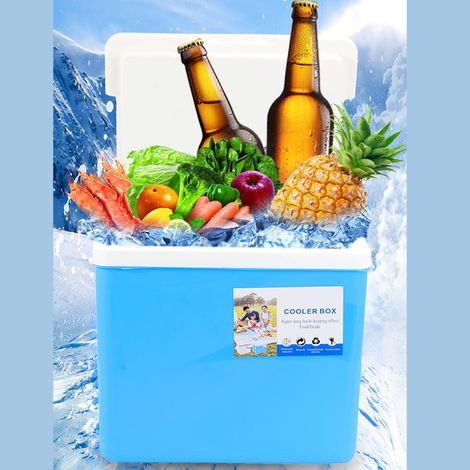 [Nevera portátil] Nevera portátil de 10 litros de EPS con asa, aislamiento de alta eficiencia para camping, pesca, picnics y uso comercial, color azul. (1/5)