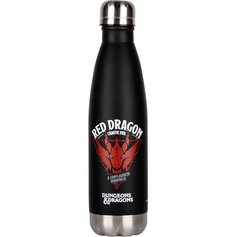 Konix 78441121194 bidón de agua Uso diario 500 ml Acero inoxidable Negro, Rojo