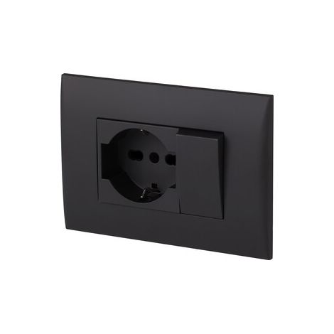 KIT PRESA BIVALENTE-DEVIATORE CON SUPPORTO E PLACCA