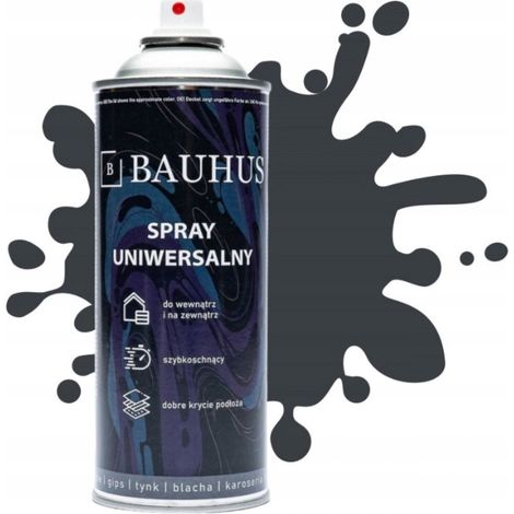Barniz universal Bauhus, pintura en aerosol esmaltada, color RAL 7016, antracita brillante. (1/5)