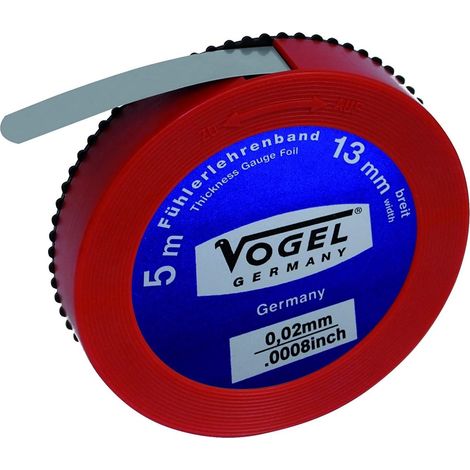 Rollo de fleje 13mm x 5M acero templado espesor 0,15mm VOGEL 455015