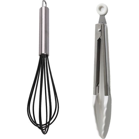 Ensemble Ustensiles Cuisine - Silicone Résistant Chaleur Antiadhésif - Pour Cuisson Quotidienne Et Lavage Lave-vaisselle - Lot De 2 Pièces (1/5)