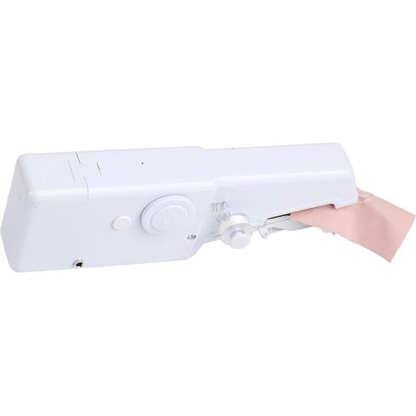 Machine à coudre portable, rapide et durable, manuelle, facile à utiliser, en plastique et alliage, blanche, pour couture de vêtements et tissus (1/5)