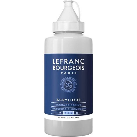Peinture acrylique - Blanc de Titane - 008 - Fine - Lefranc Bourgeois - Bidon 750ml (1/2)