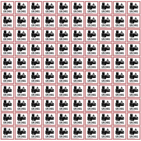 100 étiquettes d'avetissement pou le tanspot de batteie lithium-ion, autocollant UN3481 100 x 100 4,0" x 4,0" (1/5)