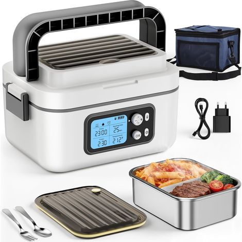 Gamelle Chauffante avec Batterie – 1L, Lunch Box, Chauffage Programmable, Sac Isotherme (1/5)