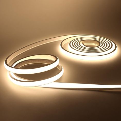 Bandeau LED COB 220V, IP65 étanche Flexible néon LED Strip 288 Leds/m Bandes à LED Ruban pour DIY Chambre, Cuisine, Exterieur Maison Décoration. Blanc naturel,1M (1/5)