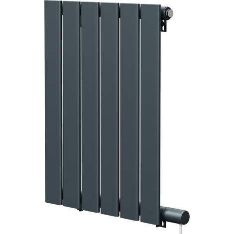 Hudson Anthracite 600mm x 452mm Horizontal Electric Single Panel Radiator