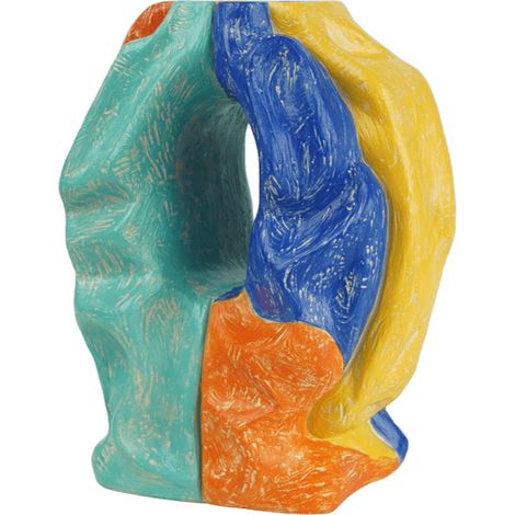 Vase - Résine Soufflée À La Main - Décoration Intérieure Moderne Pour Salon Ou Entrée - 1 Pièce (1/4)
