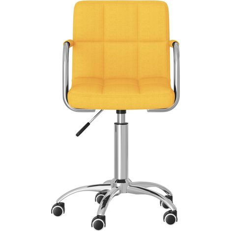 Maison Exclusive - Sedia da Pranzo Girevole Giallo Senape in Tessuto