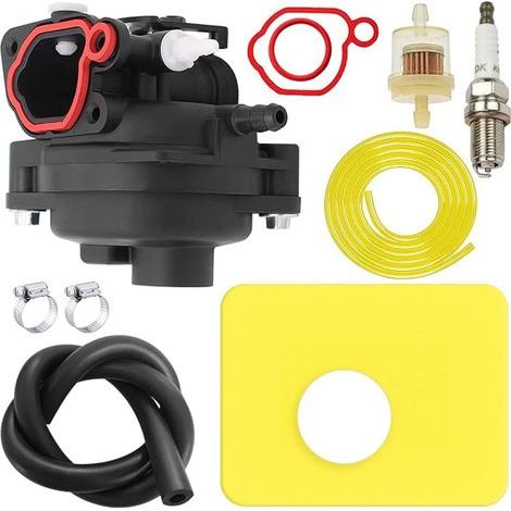 799583 593261 carburateur pour Briggs & Stratton 591160 595656 591979 300E 450E 500E 550EX 125cc 140cc 08P502 09P602 Series Pièces de Moteur de Tondeuse à Gazon, avec Bougie d'allumage (1/5)