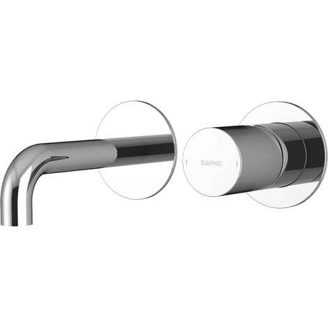 ULTRATAP Mitigeur lavabo 2 trous à encastrer, bec 15cm, chromé (1/2)