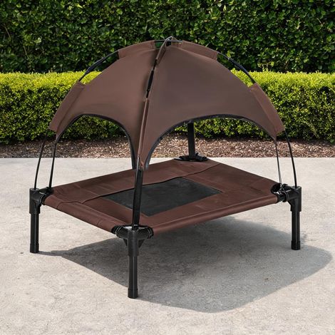 Lit surélevé pour chien avec baldaquin pliable extérieur 61 x 46 (1/5)