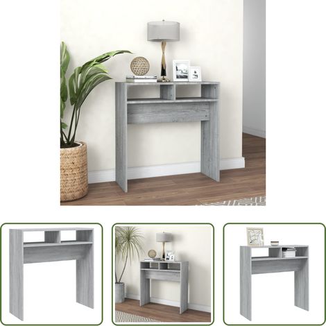 Holzwerkstoff - Konsolentisch Grau Sonoma 78x30x80 cm Holzwerkstoff (1/5)